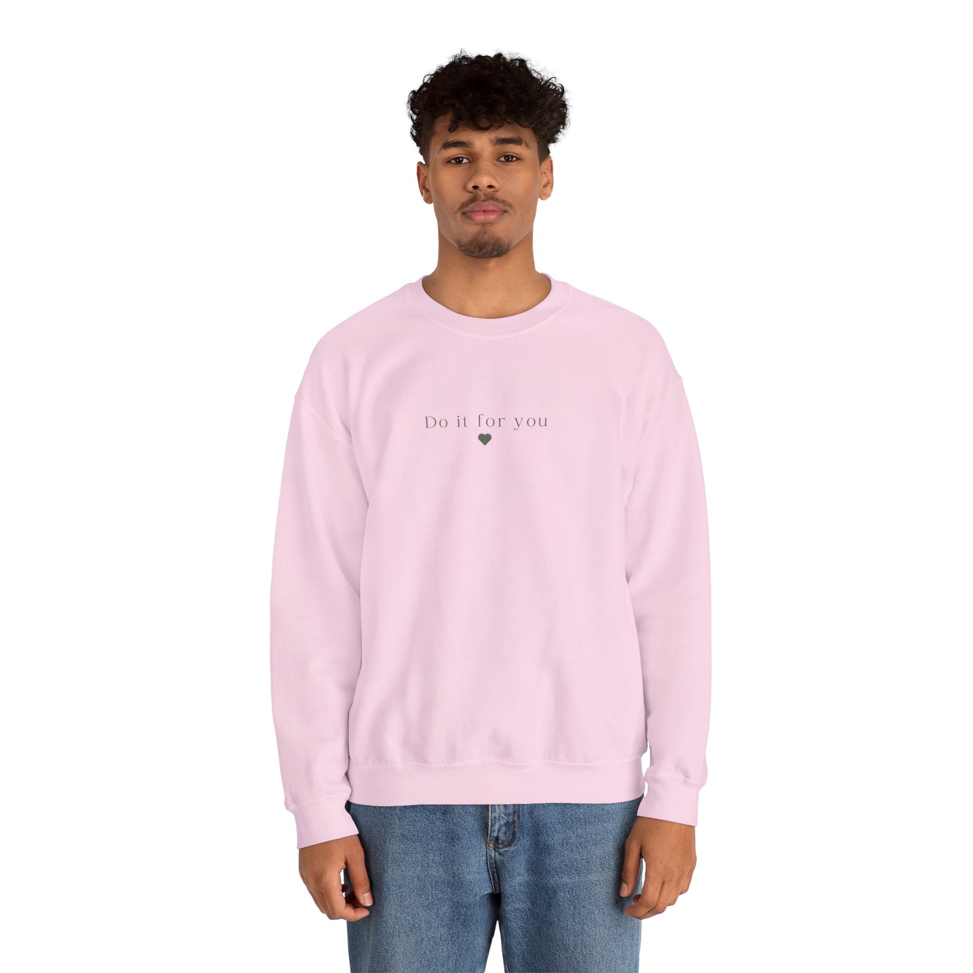 Cozy Affirmation Crewneck Sweatshirt – Do It For You - Wolf Aura Co