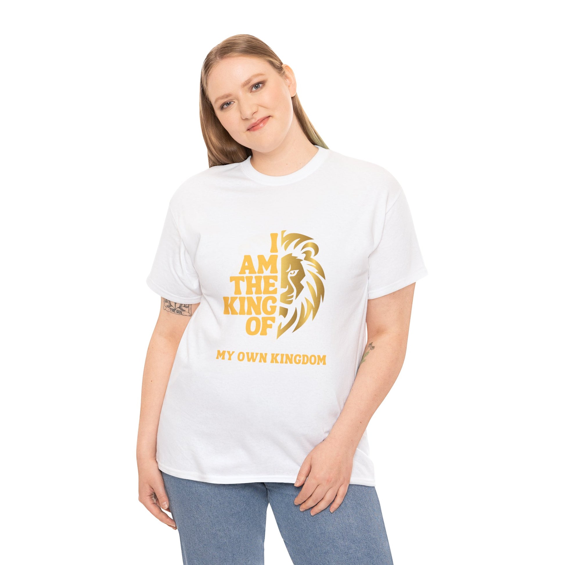 Lion Print Cotton T-Shirt – Fierce Graphic Tee, Casual Everyday Wear, Animal Lover Gift - Wolf Aura Co