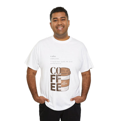 Fresh Brew Vibes Cotton T-Shirt – Casual Coffee Lovers Graphic Tee, Everyday Comfort, Barista Gift - Wolf Aura Co