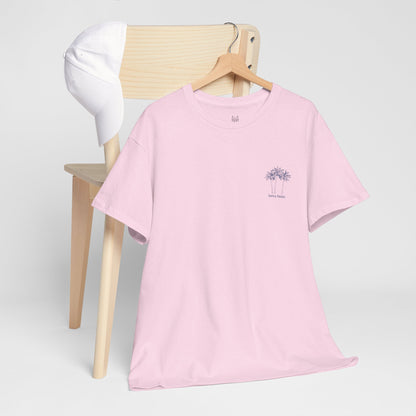 Palm Tree Print Cotton T-Shirt – Casual Summer Tee, Beachwear, Tropical Graphic Shirt, Everyday Comfort - Wolf Aura Co