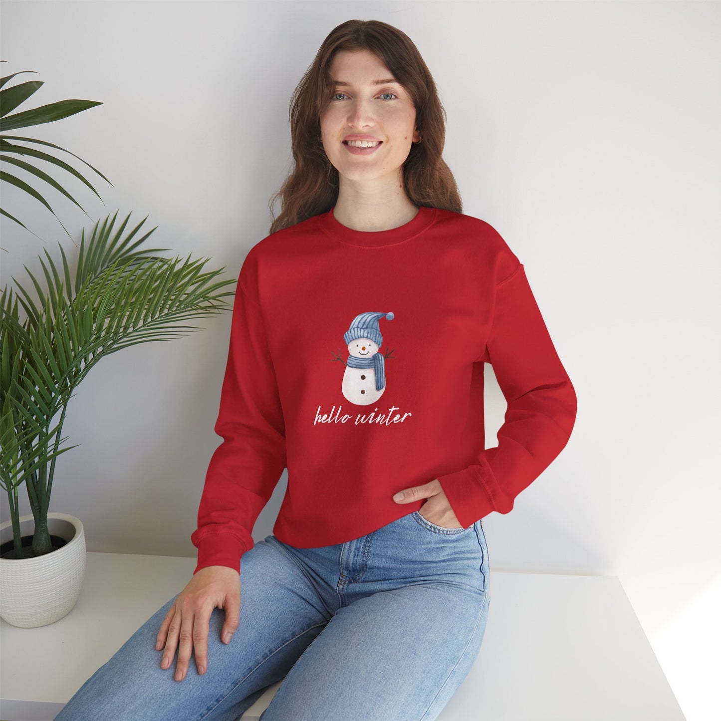 Let It Snow Sweatshirt – Cozy Winter Snowman Crewneck | Soft Cotton-Poly Winter Sweater