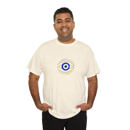 Evil Eye Graphic Tee – Unisex Casual Cotton T-Shirt | Protect Your Energy Shirt, Positive Vibes Apparel, Spiritual Gift - Wolf Aura Co