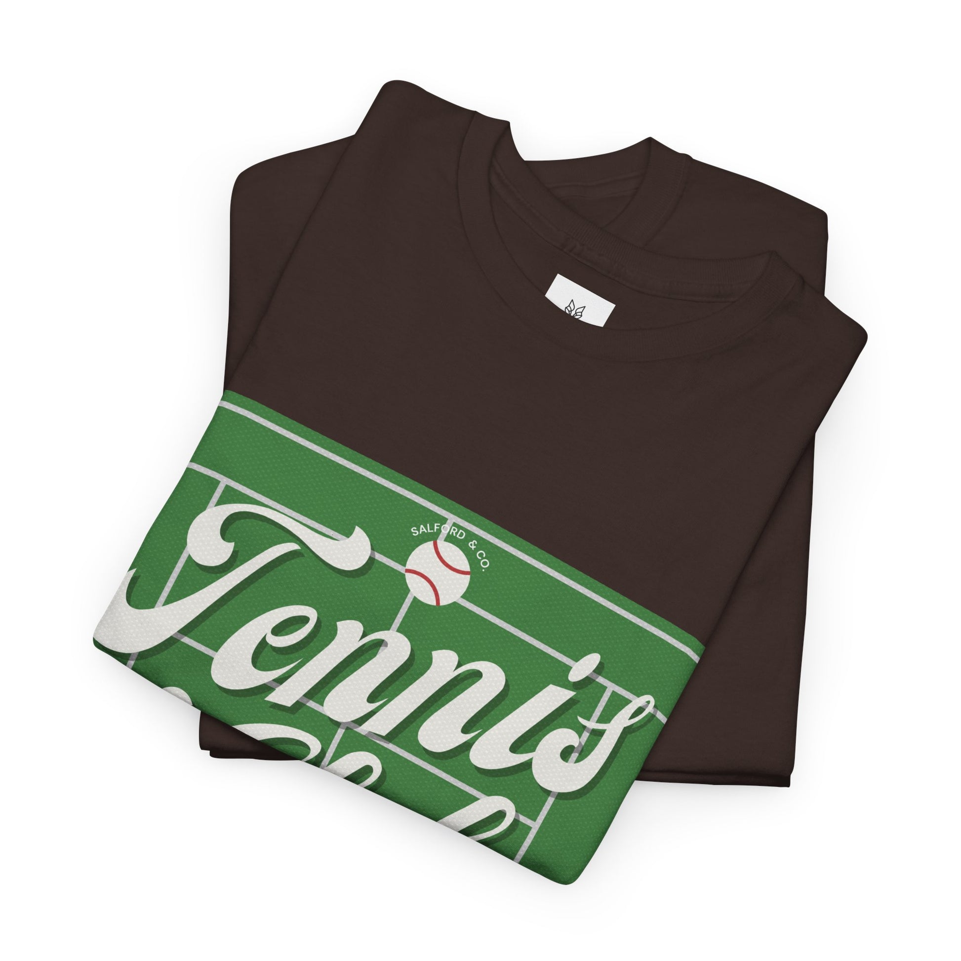 Tennis Print Tee – Unisex Cotton T-Shirt for Sports Lovers - Wolf Aura Co