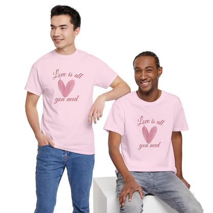 Love Is All You Need Heart Tee — Romantic Valentine’s Day T-Shirt