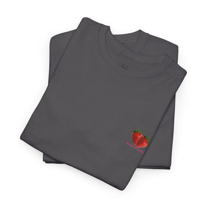 Strawberry Print Casual T-Shirt | Cute Graphic Tee, Everyday Comfort, Fruit-Inspired Fashion - Wolf Aura Co