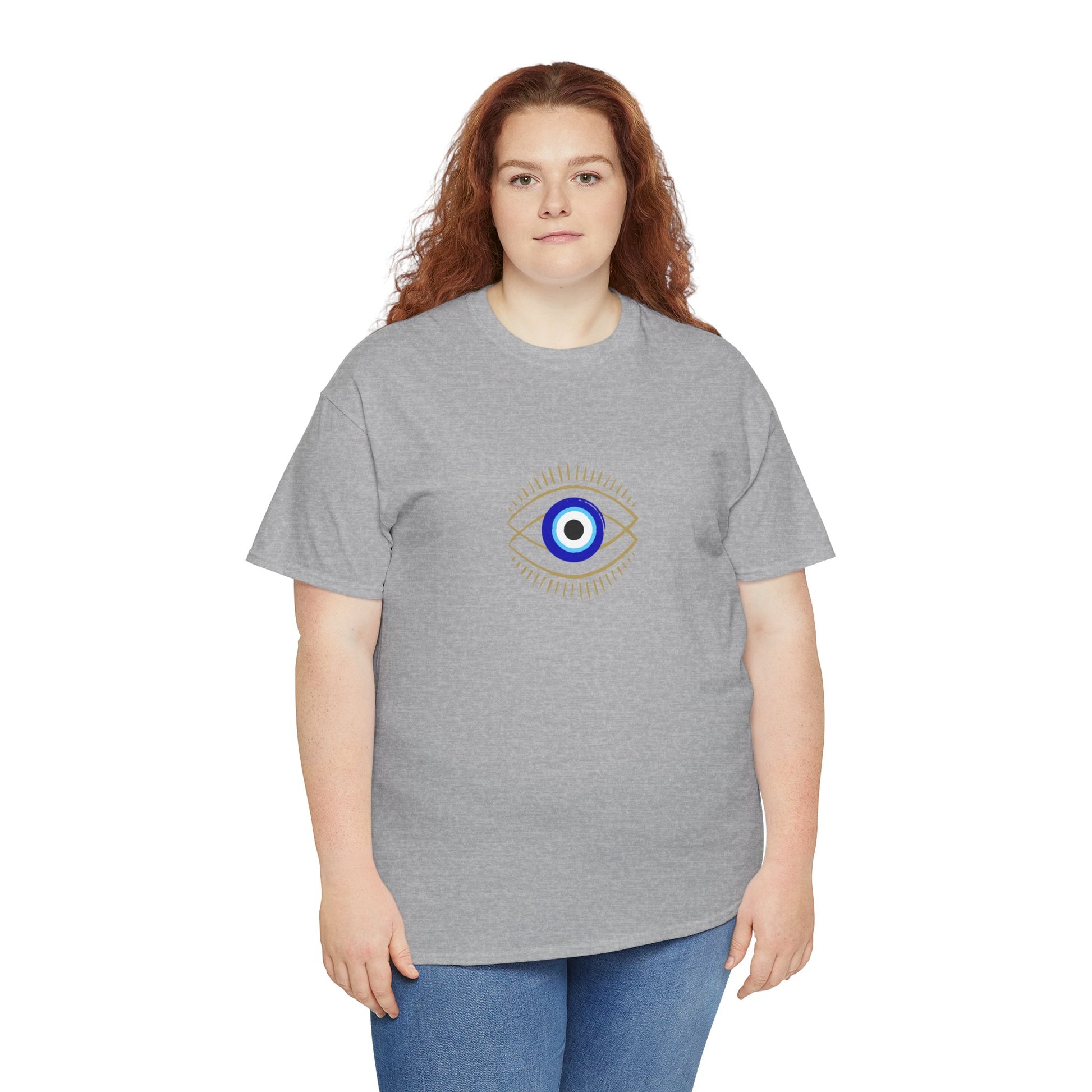Evil Eye Graphic Tee – Unisex Casual Cotton T-Shirt | Protect Your Energy Shirt, Positive Vibes Apparel, Spiritual Gift - Wolf Aura Co