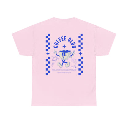 Coffee Club Cotton T-Shirt – Casual Graphic Tee, Coffee Lover Gift, Everyday Comfort - Wolf Aura Co