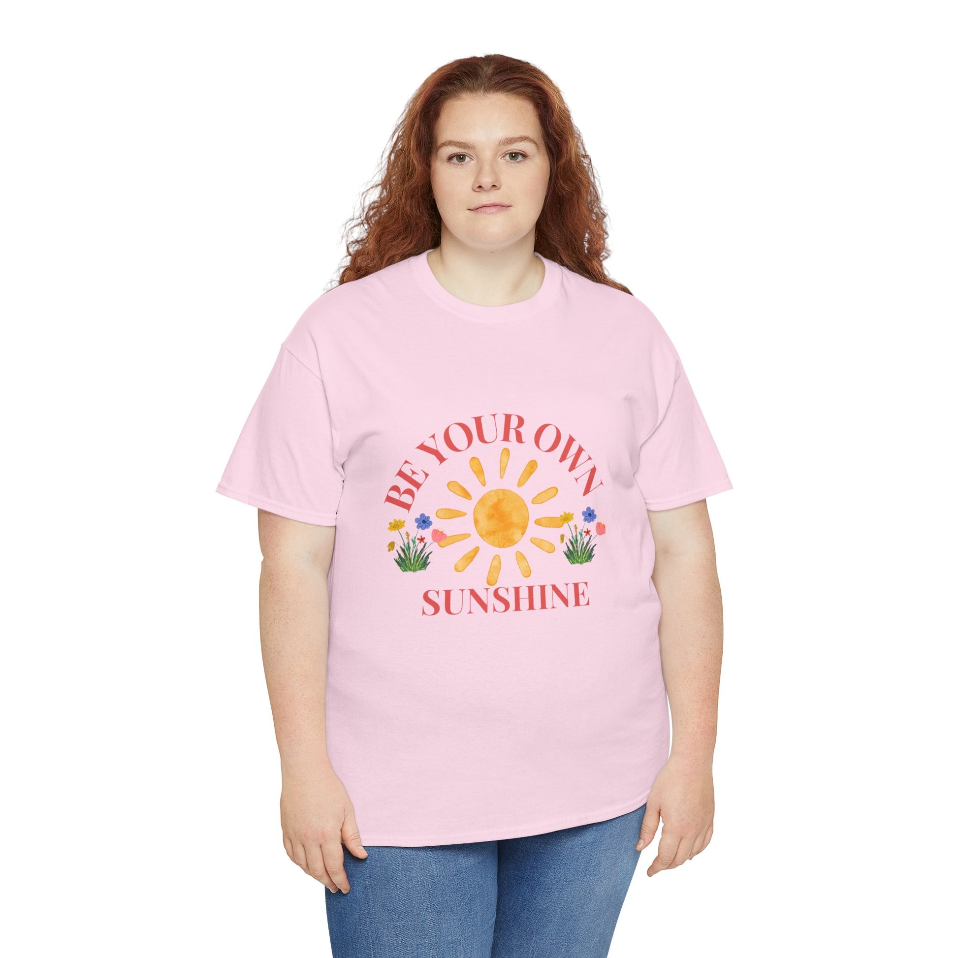 Be Your Own Sunshine Cotton T-Shirt – Positive Graphic Tee, Everyday Casual Wear, Uplifting Gift - Wolf Aura Co