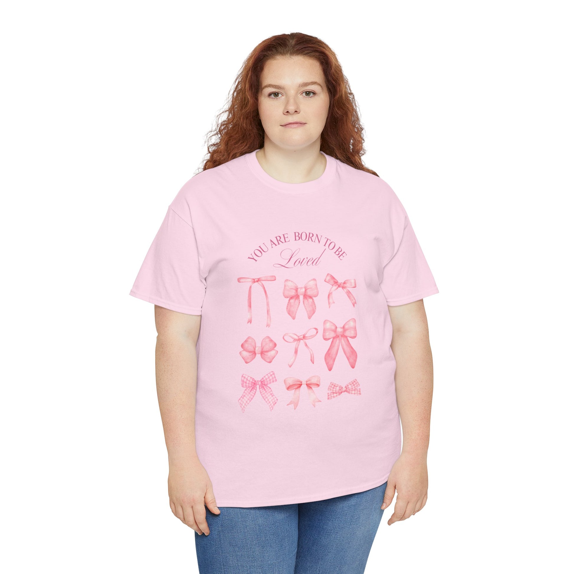 Cute Bow Cotton T-Shirt – Casual Graphic Tee, Everyday Comfort, Gift for Her - Wolf Aura Co