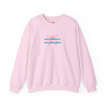 Very Demure, Very Mindful Print Sweatshirt – Cozy & Chic - Wolf Aura Co