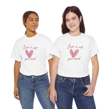 Love Is All You Need Heart Tee — Romantic Valentine’s Day T-Shirt