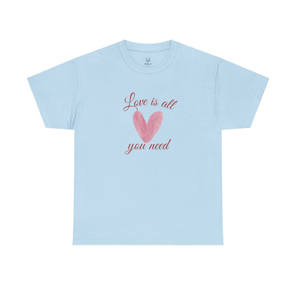 Love Is All You Need Heart Tee — Romantic Valentine’s Day T-Shirt