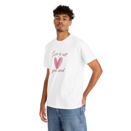 Love Is All You Need Heart Tee — Romantic Valentine’s Day T-Shirt