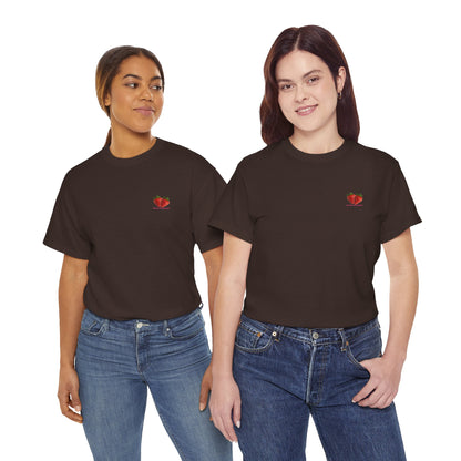 Strawberry Print Casual T-Shirt | Cute Graphic Tee, Everyday Comfort, Fruit-Inspired Fashion - Wolf Aura Co