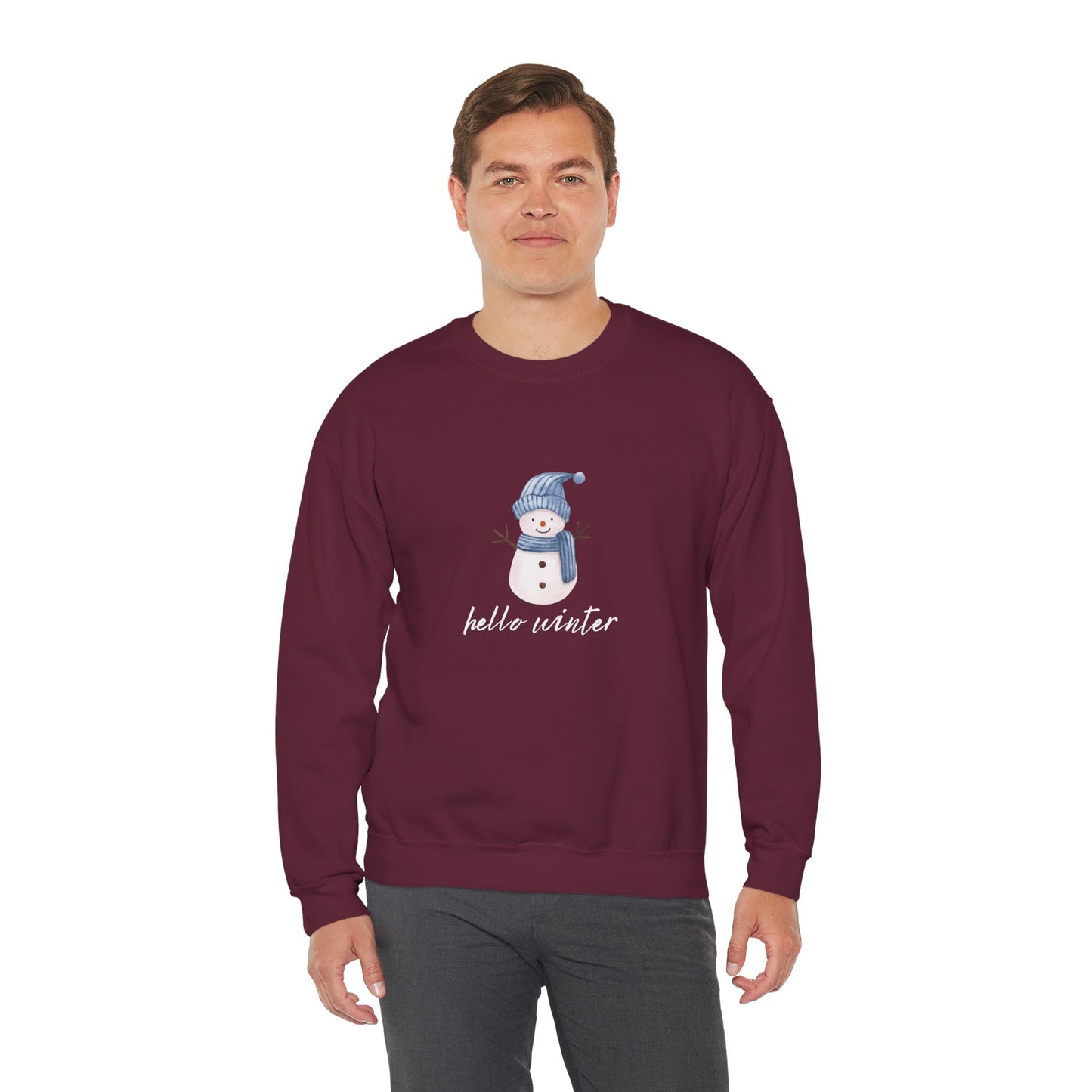 Let It Snow Sweatshirt – Cozy Winter Snowman Crewneck | Soft Cotton-Poly Winter Sweater