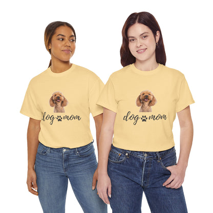 Dog Mom Cotton Tee – Casual &Comfy Gift for Pet Lovers | Wolf Aura