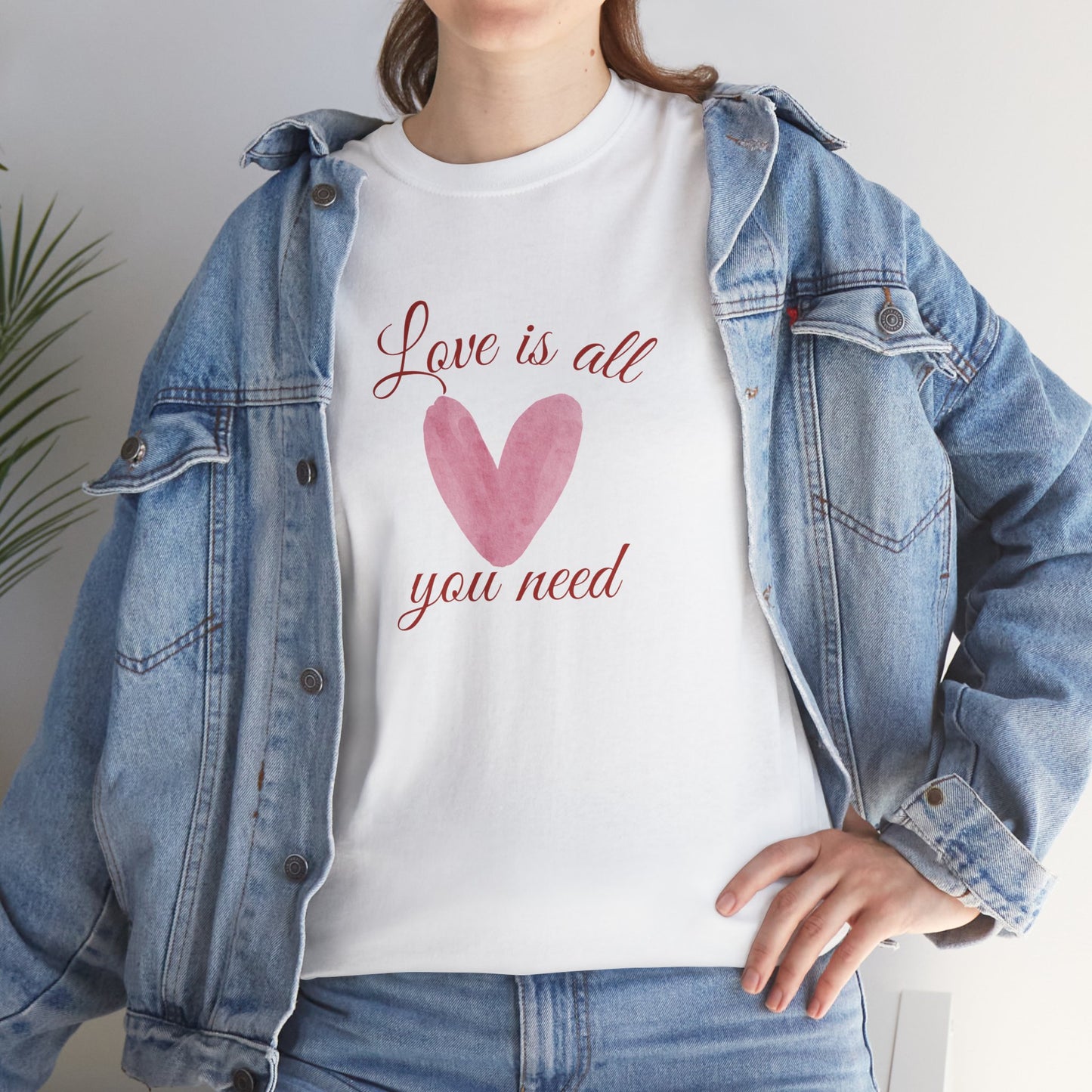 Love Is All You Need Heart Tee — Romantic Valentine’s Day T-Shirt