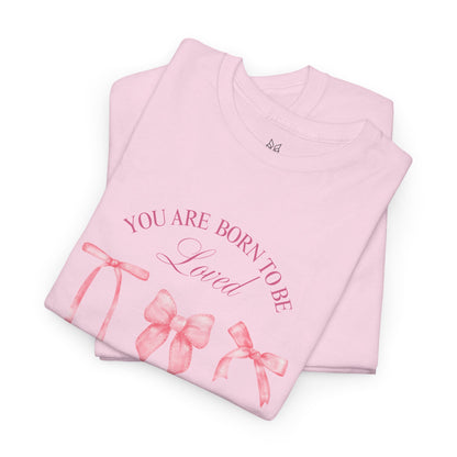 Cute Bow Cotton T-Shirt – Casual Graphic Tee, Everyday Comfort, Gift for Her - Wolf Aura Co
