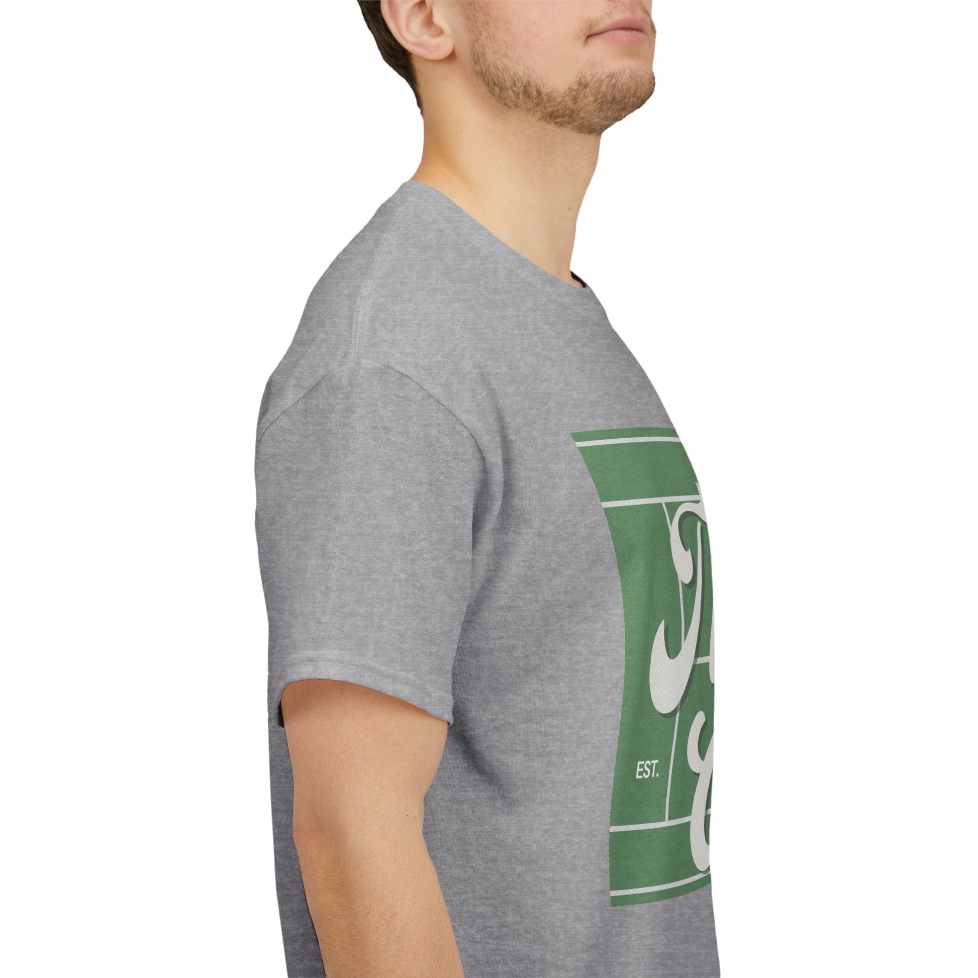 Tennis Print Tee – Unisex Cotton T-Shirt for Sports Lovers - Wolf Aura Co