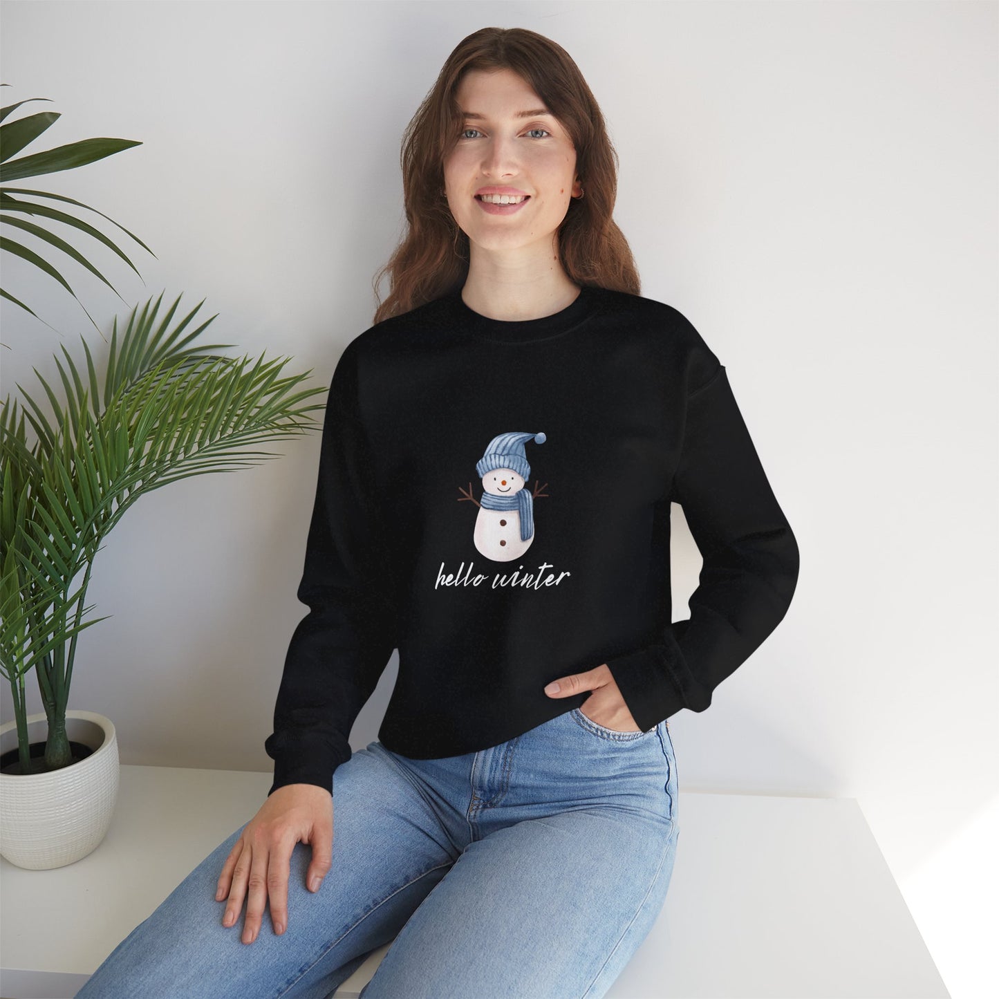 Let It Snow Sweatshirt – Cozy Winter Snowman Crewneck | Soft Cotton-Poly Winter Sweater