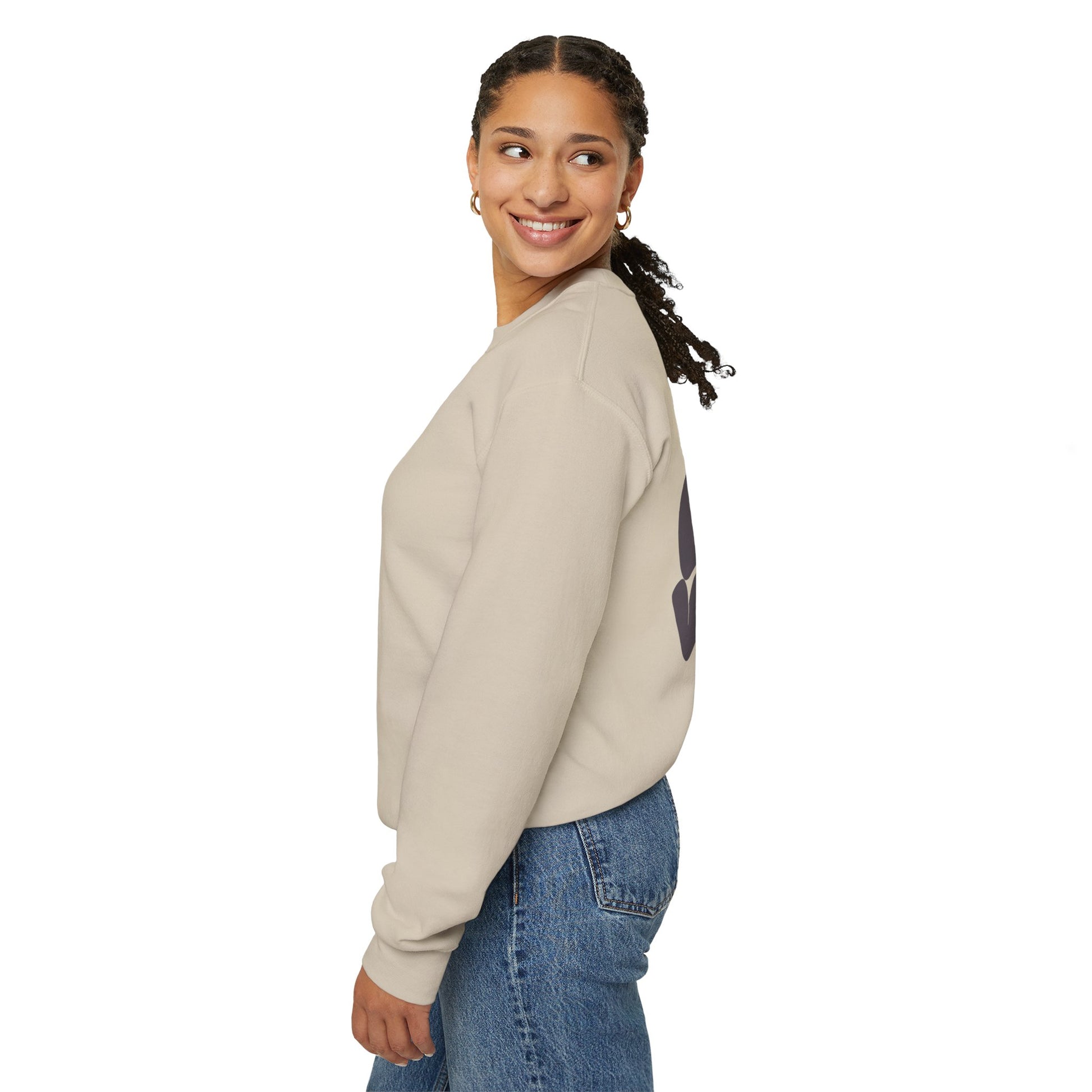 Unisex Good Vibes Sweatshirt – Smiley Face Pullover Sweatshirt - Wolf Aura Co