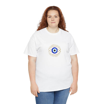 Evil Eye Graphic Tee – Unisex Casual Cotton T-Shirt | Protect Your Energy Shirt, Positive Vibes Apparel, Spiritual Gift - Wolf Aura Co