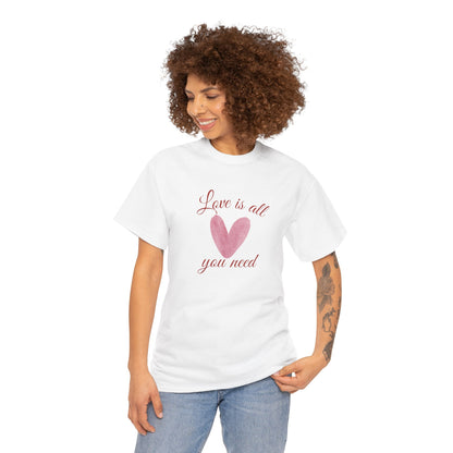 Love Is All You Need Heart Tee — Romantic Valentine’s Day T-Shirt