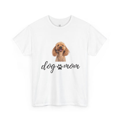 Dog Mom Cotton Tee – Casual &Comfy Gift for Pet Lovers | Wolf Aura