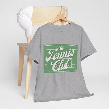 Tennis Print Tee – Unisex Cotton T-Shirt for Sports Lovers